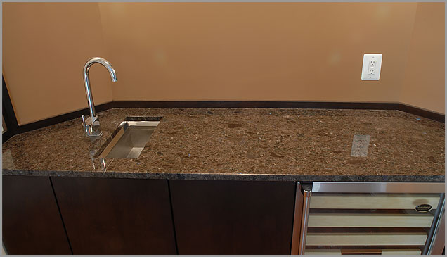 brown granite counter